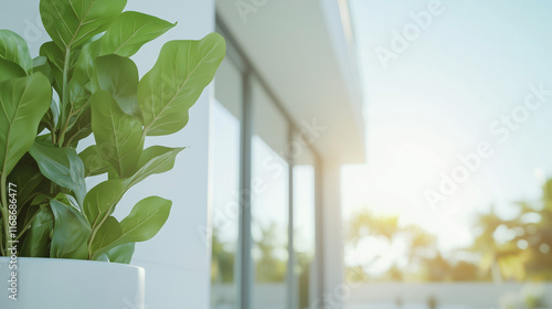 Modern Houseplant in Sunlight