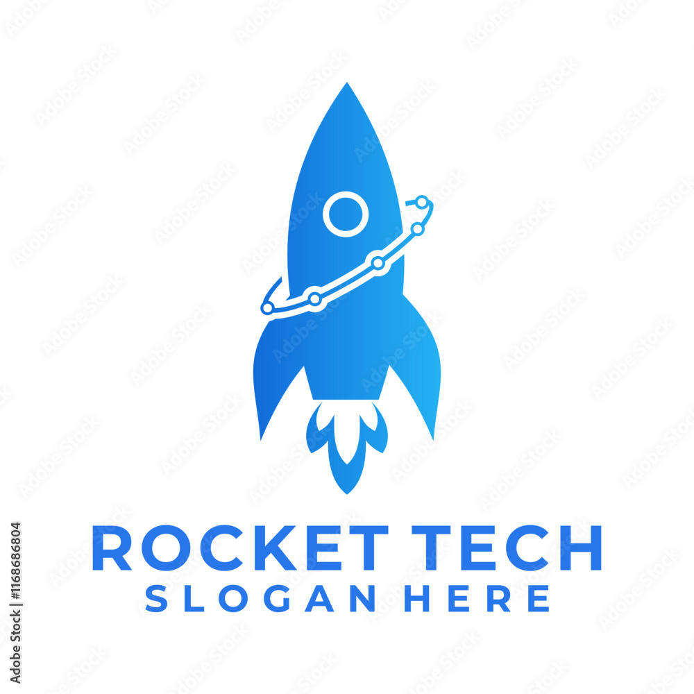 Ring Tech and Rocket logo design. Digital technology logo icon. Modern Rocket Tech Logo vector. Ring Tech and Rocket logo design. Digital technology logo icon. Modern Rocket Tech Logo vector.