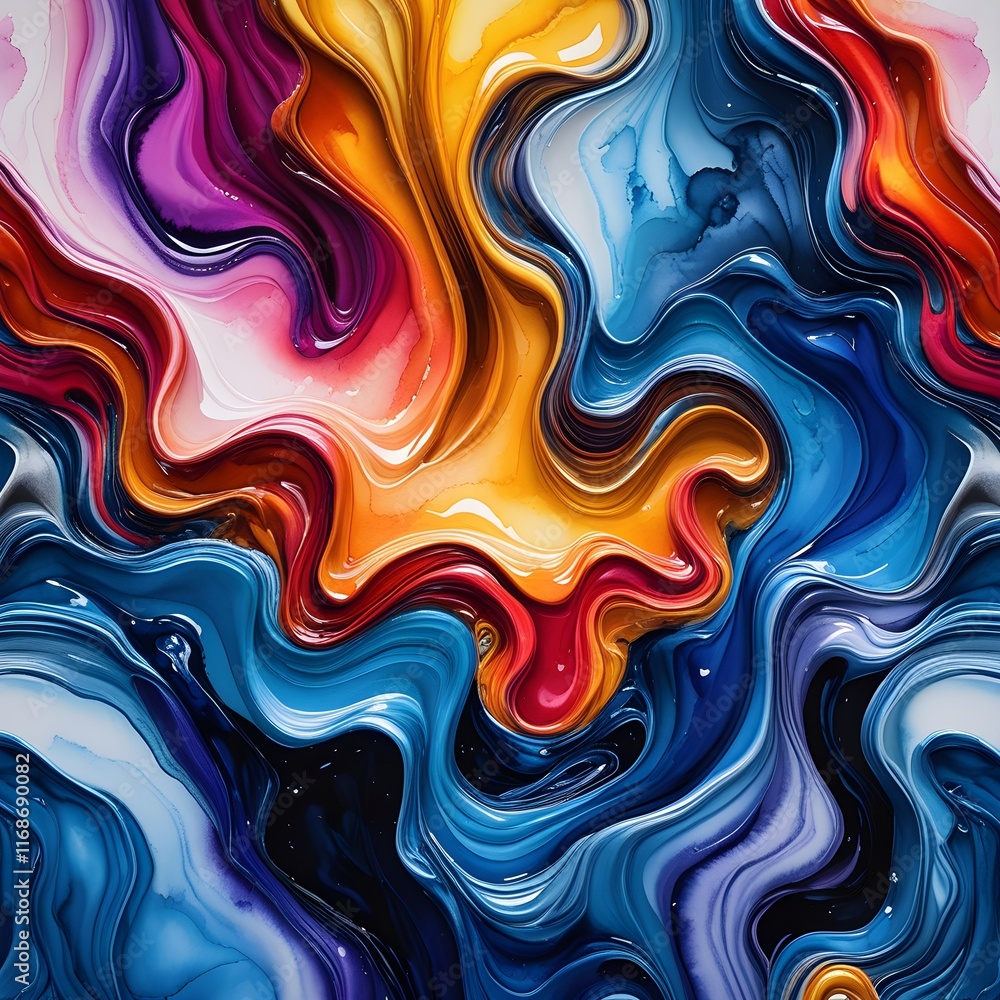 Obraz premium Abstract colorful background with waves