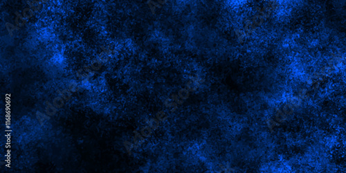 Abstract blue wall grunge background, Nebules blue texture decorative Venetian stucco for backgrounds, deep shiny blue and black dreamlike abstract fantasy under water background, dark blue concrete.