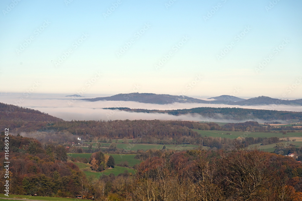 Fototapeta premium Nebel in der Rhoen
