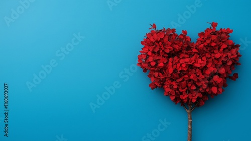 A heart-shaped tree with tiny dots as leaves, symbolizing growth and love photo