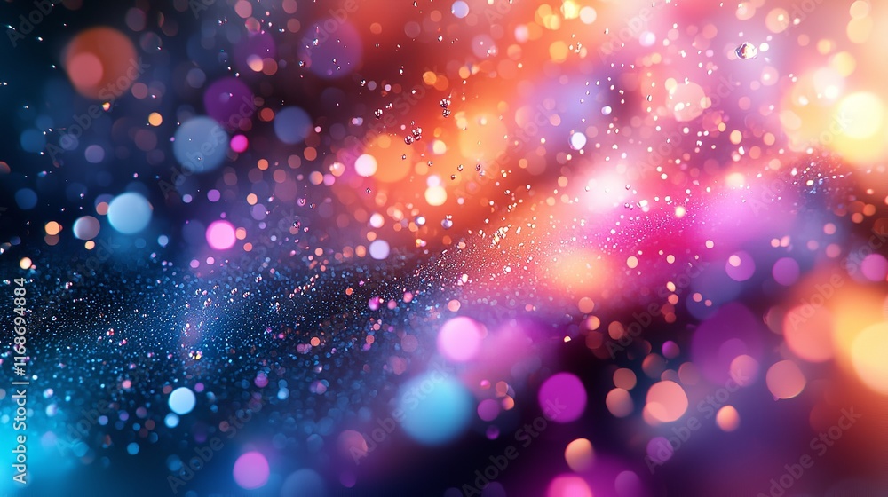 Fototapeta premium Blurred Illustration of Colored Shapes with Noise Effect