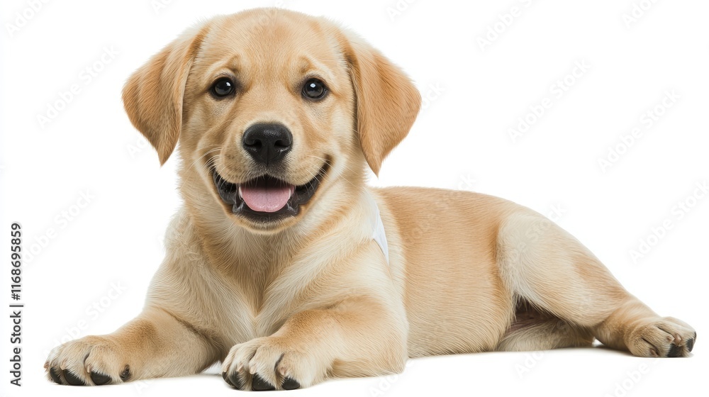 Playful labrador puppy indoor setting pet photography bright environment close-up view joyful concept Playful labrador puppy indoor setting pet photography bright environment close-up view joyful concept