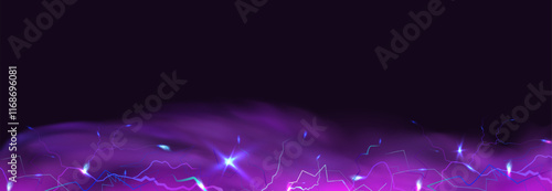 Abstract background with lightning electric discharge effect.