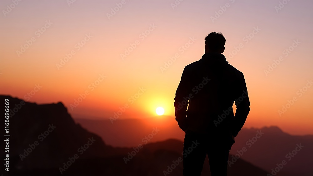 silhouette of a person in the sunset silhouette of a person in the sunset