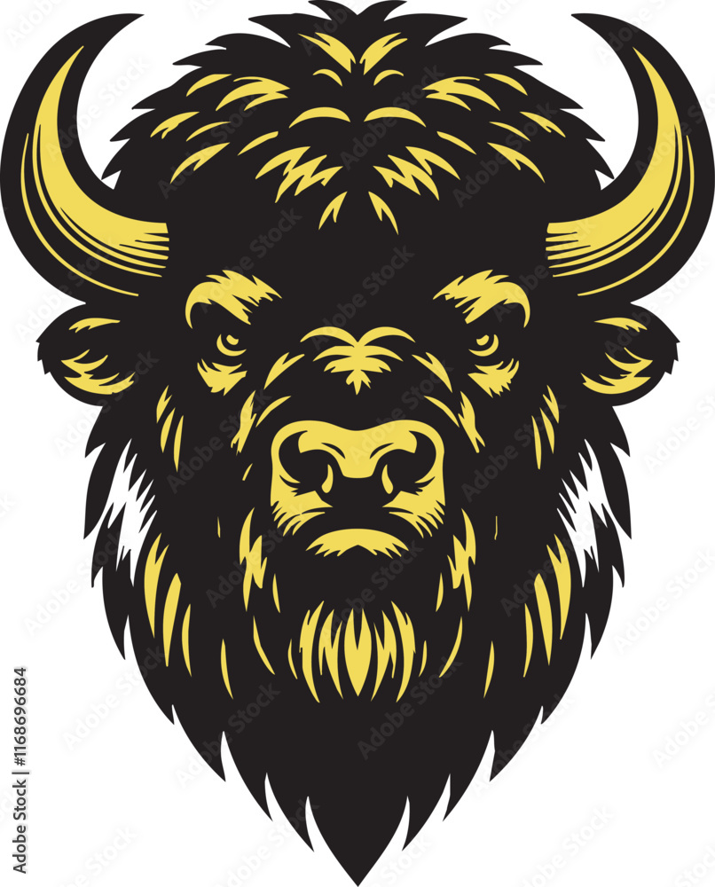 Artistic Depiction of an Angry Bison with Ferocious Features
Artistic Depiction of an Angry Bison with Ferocious Features