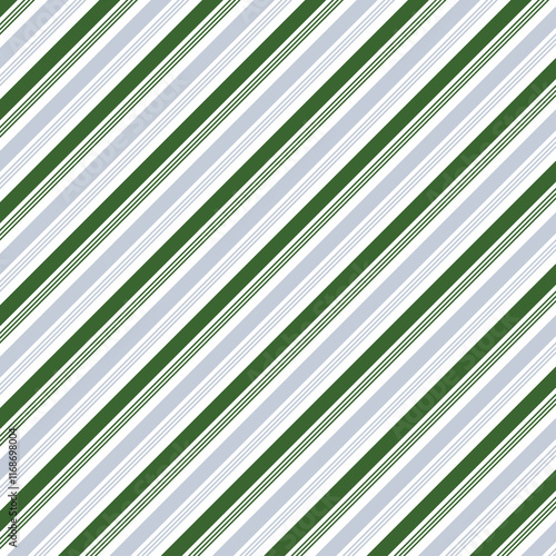 Green and grey diagonal pattern on white background for gift wrapping paper.