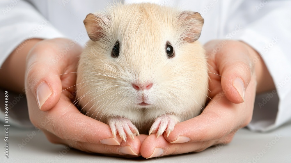 Gentle interaction with a cute hamster in hands indoor setting pet photography close-up animal care concept Gentle interaction with a cute hamster in hands indoor setting pet photography close-up animal care concept