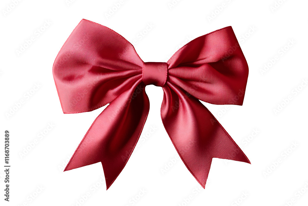 Isolated Red Satin Bow Isolated Red Satin Bow