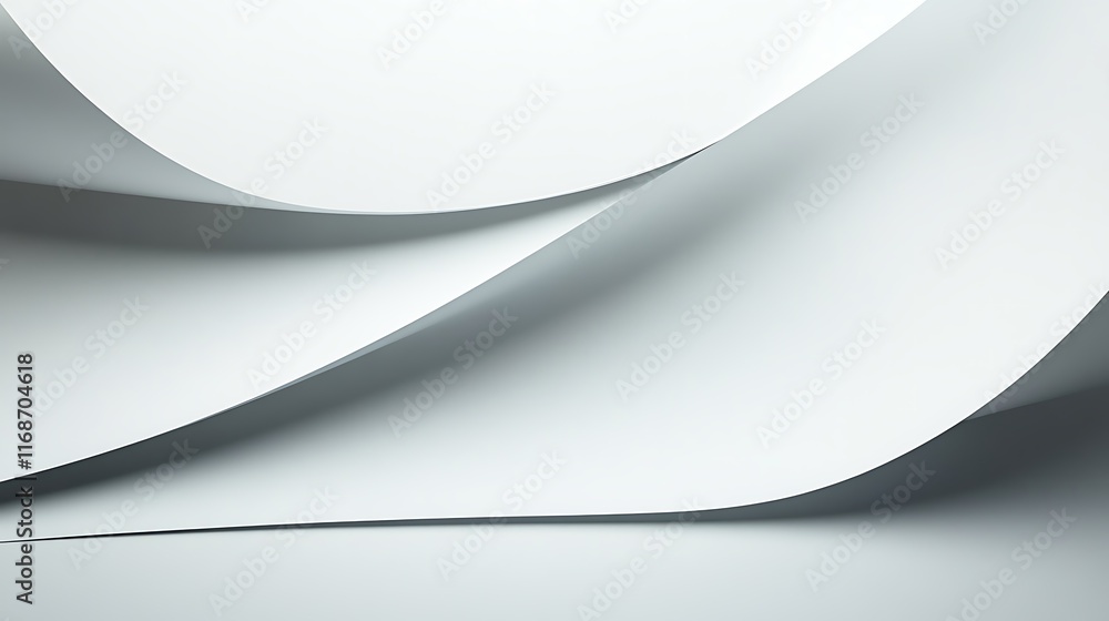 Abstract White Paper Curving Design Abstract White Paper Curving Design