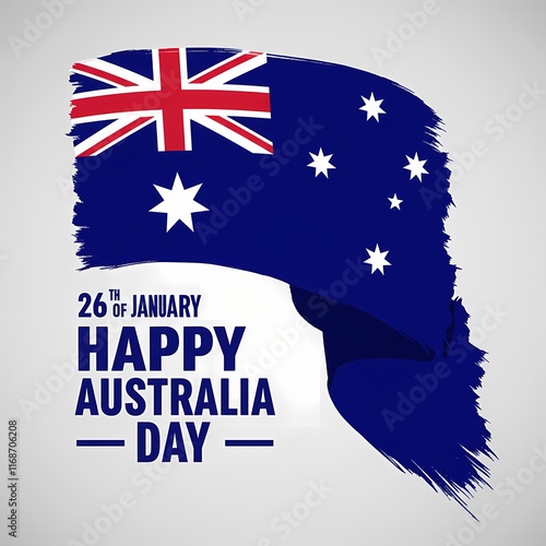 Celebrating Australia Day with the Australian Flag on January 26th Created with Generative AI
