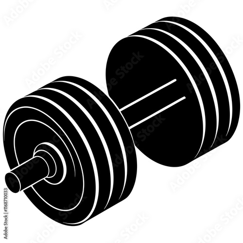 dumbbell isolated on white