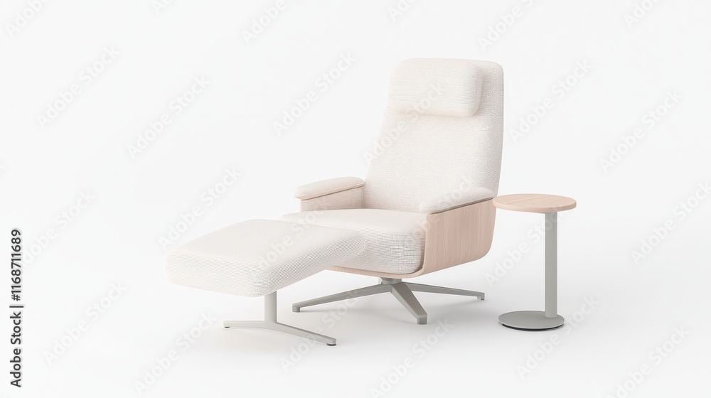 Ergonomic Side Table Setup with Lumbar Pillow and Footrest for Correct Posture Cinematic Still Image Ergonomic Side Table Setup with Lumbar Pillow and Footrest for Correct Posture Cinematic Still Image