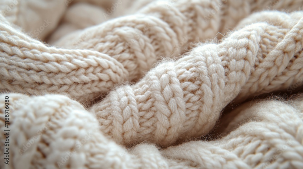 Cozy cream knitted texture showcasing intricate patterns and comforting warmth for winter vibes Cozy cream knitted texture showcasing intricate patterns and comforting warmth for winter vibes