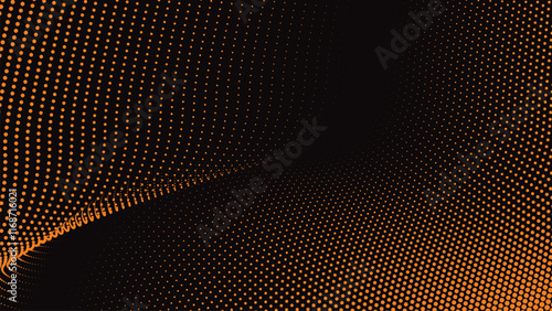 Black orange halftone abstract background for backdrop or presentation