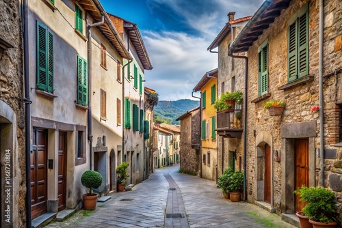 Deserted Streets of Virgoletta, Villafranca Lunigiana, Tuscany, Italy During Coronavirus Lockdown photo