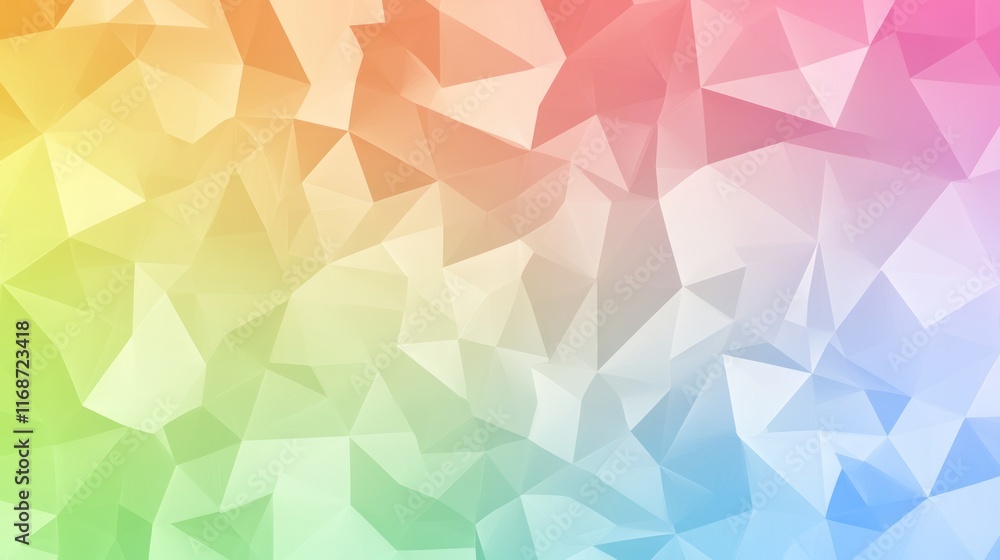 Obraz premium A colorful, abstract geometric background with a gradient of hues.