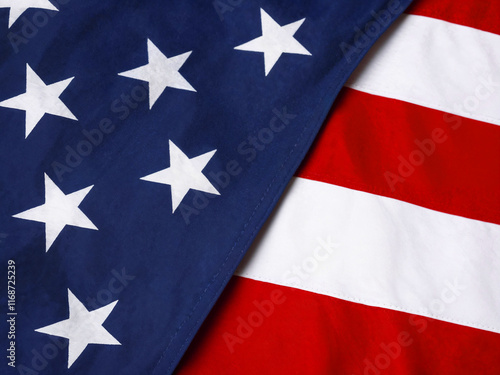 Close up photo of a U.S.A. flag photo