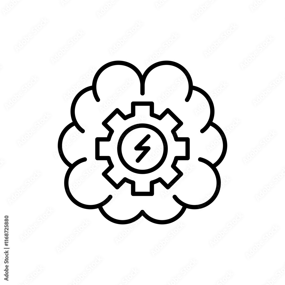 Brainstorming outline icons, minimalist vector illustration ,simple transparent graphic element .Isolated on white background Brainstorming outline icons, minimalist vector illustration ,simple transparent graphic element .Isolated on white background