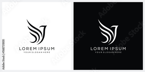 Simple Flying Bird Logo Design