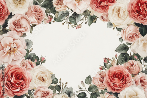 Wallpaper Mural Elegant wedding invitation card background vector. Minimal hand painted watercolor botanical flowers texture template background. Design for wedding, vip cover, poster, rsvp moderncard.Valentine's Day Torontodigital.ca