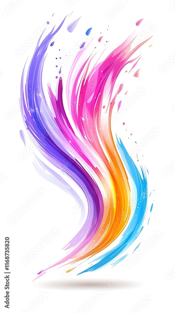 Abstract colorful swirls, vibrant paint splashes, dynamic design element. Abstract colorful swirls, vibrant paint splashes, dynamic design element.