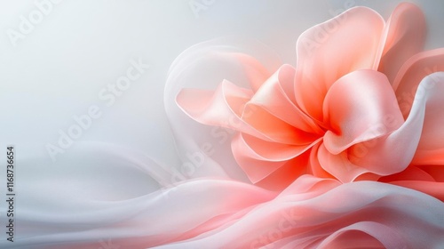 Swirling Peach Silk: A Delicate Dance of Light and Shade
