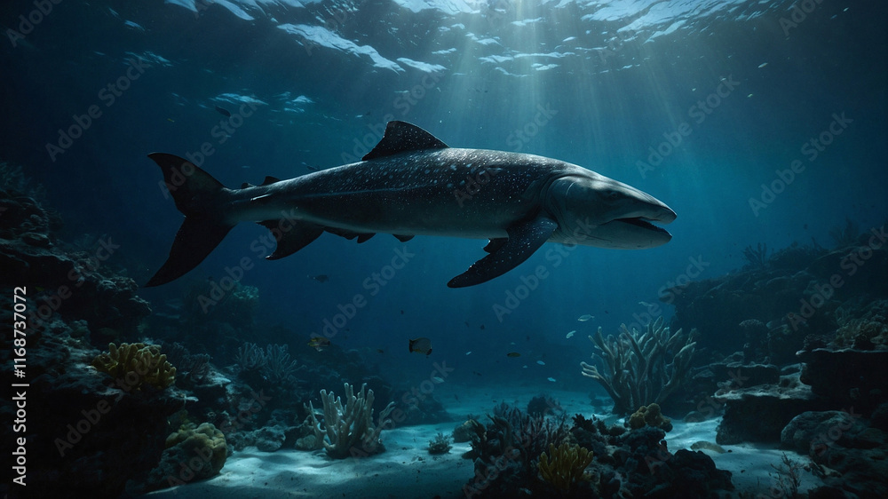 Fototapeta premium shark in the sea