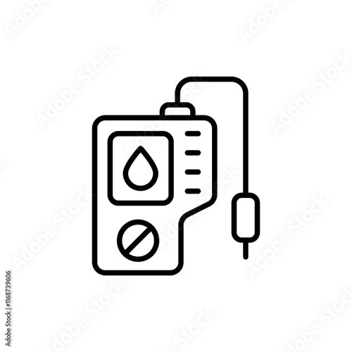 Ph Meter outline icons, minimalist vector illustration ,simple transparent graphic element .Isolated on white background