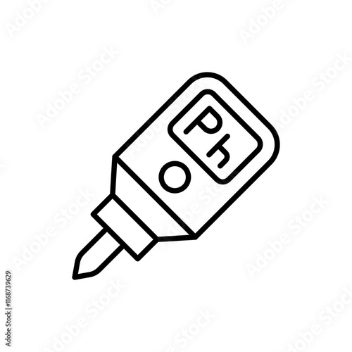 Ph Meter outline icons, minimalist vector illustration ,simple transparent graphic element .Isolated on white background