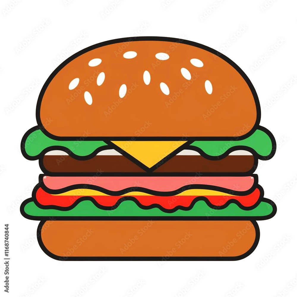 hamburger illustration isolated PNG transparent hamburger illustration isolated PNG transparent