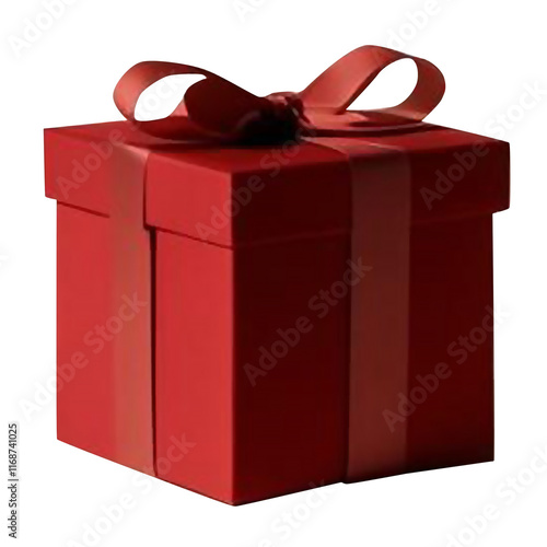 red gift box isolated PNG transparent