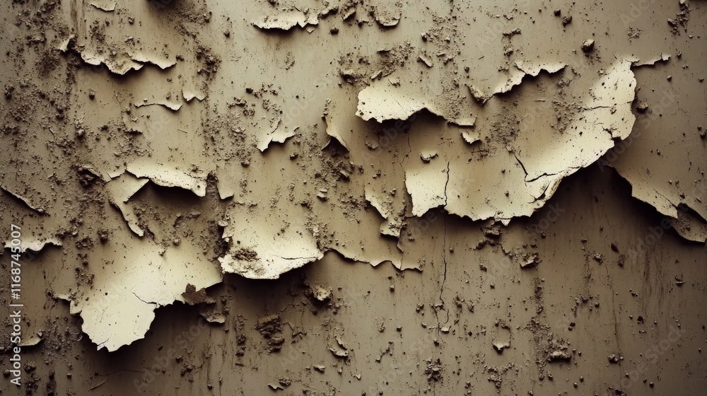 Obraz premium Parched ground texture showcasing natural cracked patterns