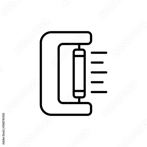 UV lamp outline icons, minimalist vector illustration ,simple transparent graphic element .Isolated on white background