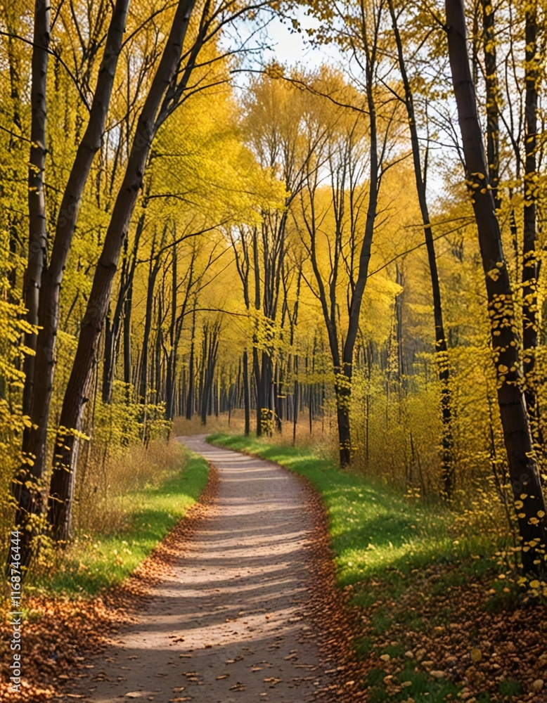 Obraz premium path in autumn forest