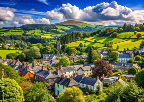 Ennniskerry, Wicklow, Ireland: Scenic Village View with Copy Space for Text