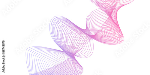 Abstract dynamic multicolor lines, waves. technology line stripe isolated science digital flowing black line. gradient colorful flowing wave design element. wavy lines gradient background.	