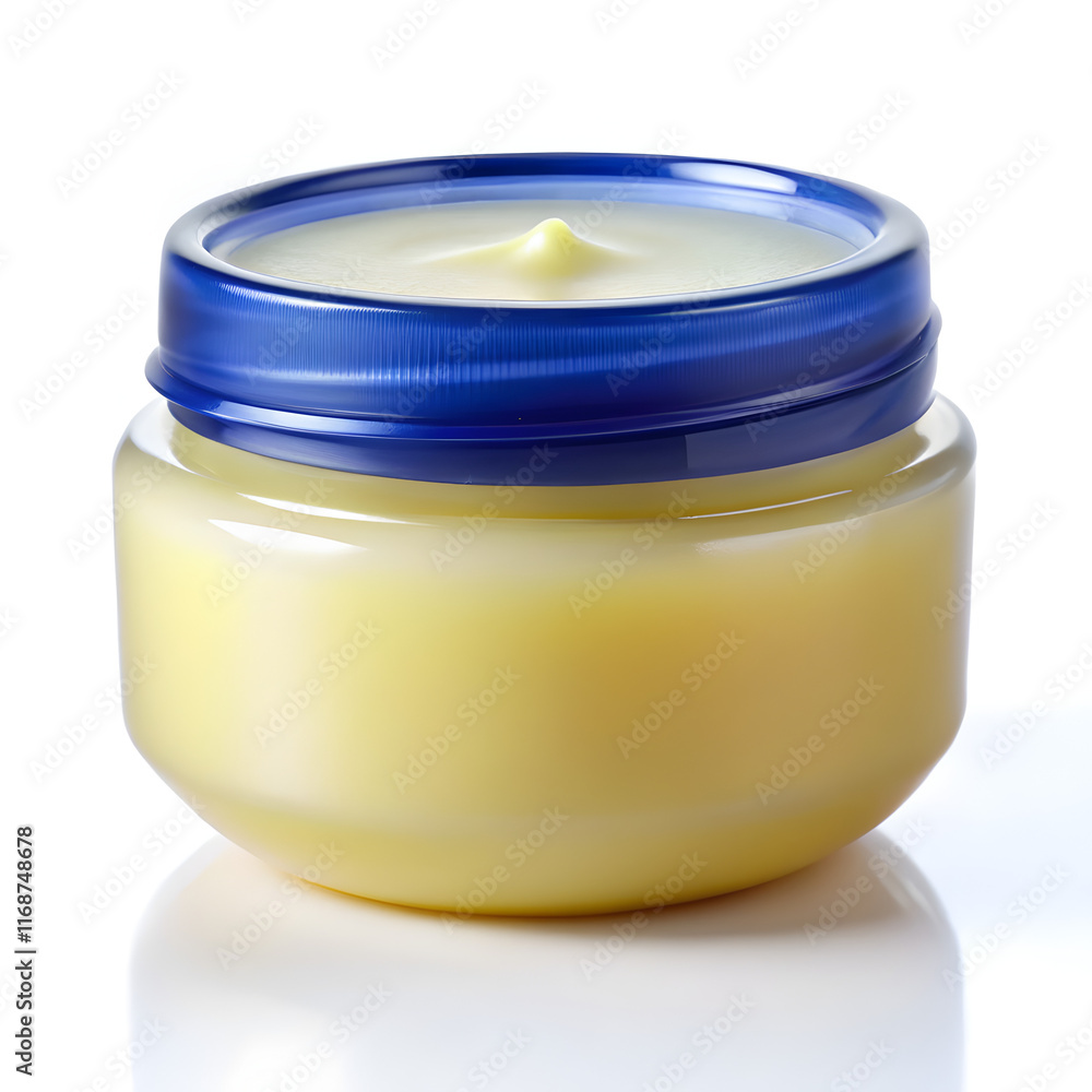 Cosmetic cream container in a jar for skin care on white background Cosmetic cream container in a jar for skin care on white background