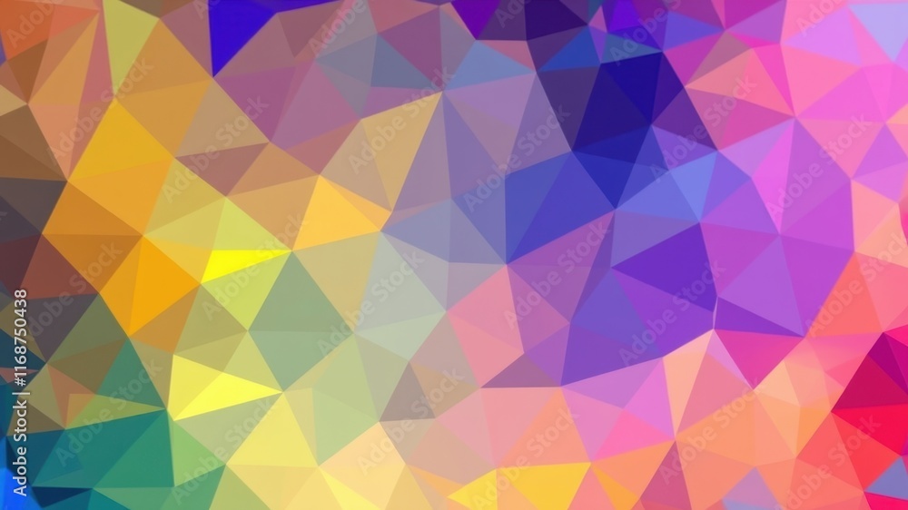 Abstract Colorful Low Polygonal Background Design Featuring a Vibrant Spectrum of Hues Abstract Colorful Low Polygonal Background Design Featuring a Vibrant Spectrum of Hues