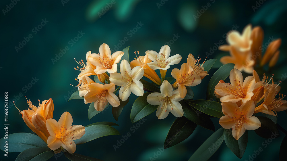 Fototapeta premium Illustration of beautiful flowers, fine details, suitable for a card, poster or flyer.