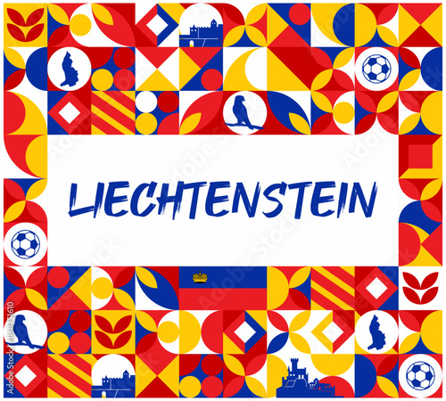 Liechtenstein Flag Waving On Skyline Background. National Day Concept Design