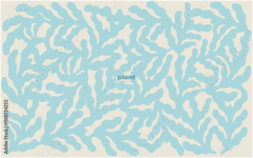 植物の背景やモチーフ(Botanical background or pattern, abstract leaf design)