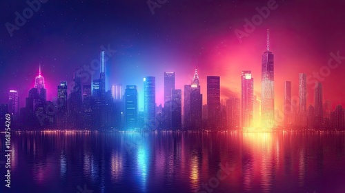 Wallpaper Mural Technology interfaces displayed on futuristic abstract cityscape backgrounds. Torontodigital.ca