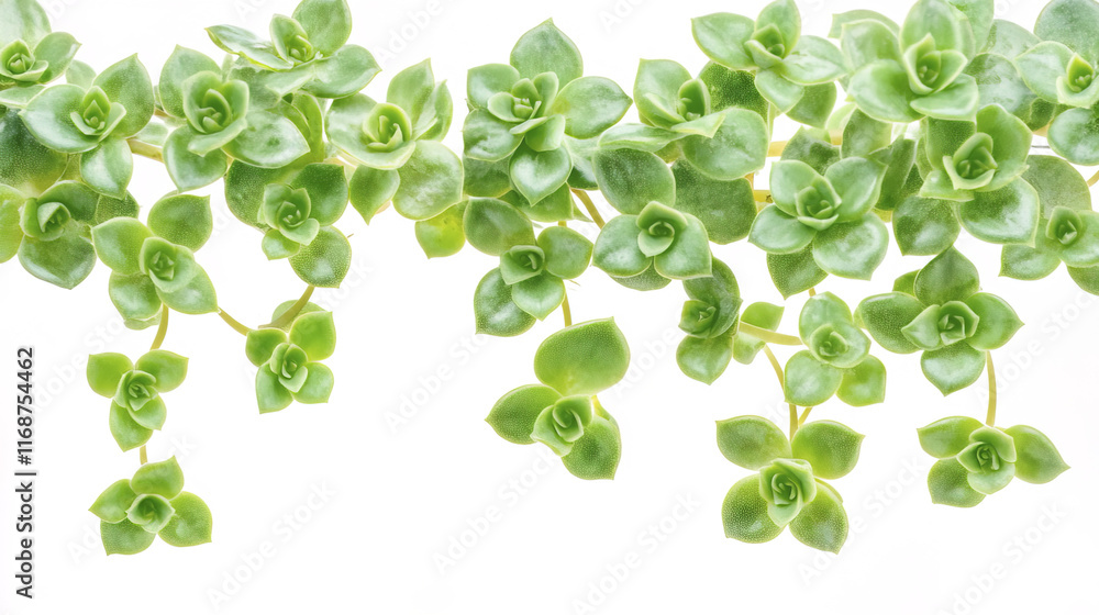 Lush green Dischidia vines create vibrant botanical display Lush green Dischidia vines create vibrant botanical display