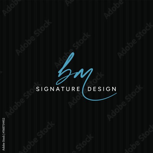 BM Handwritten Signature logo - Vector Logo Template for Beauty, Fashion and Photography Business