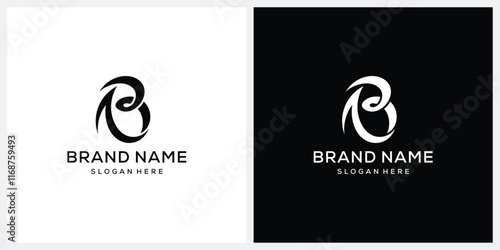 Abstract letter B logo design vector template