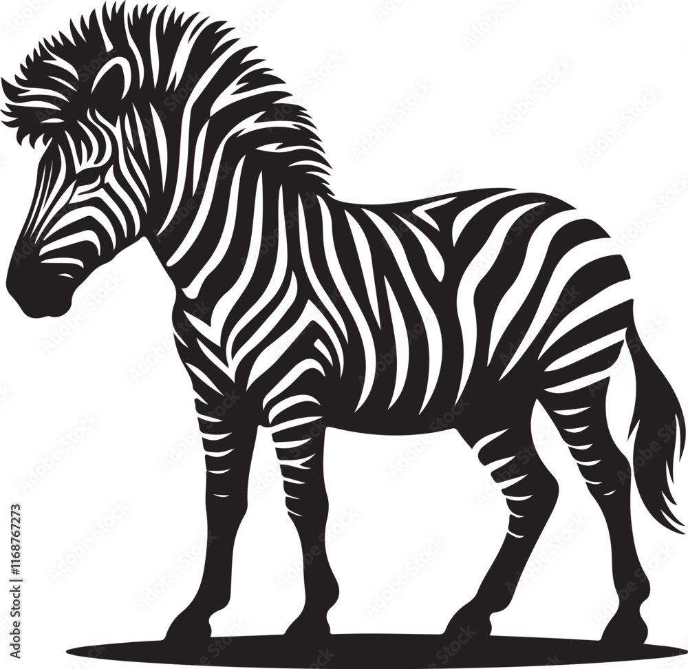 Obraz premium A zebra that is black and white 