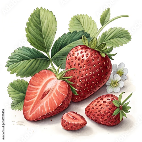 hand drawn Strawberry