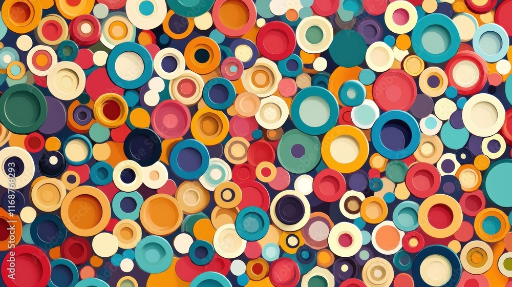Colorful Overlapping Circles Abstract Art Design Colorful Overlapping Circles Abstract Art Design